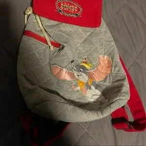 RARE Dumbo the Flying Elephant Walt Disney World Drawstring Backpack New Dumbo the Flying Elephant Loungefly Mini Backpack Soars  main image 4